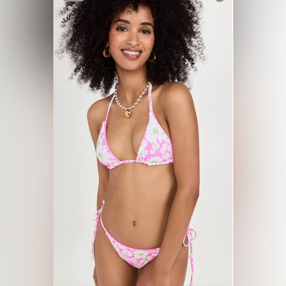 Hurley Swim Hurley Love Shack Fancy Hot Pink Eyelet Paisley